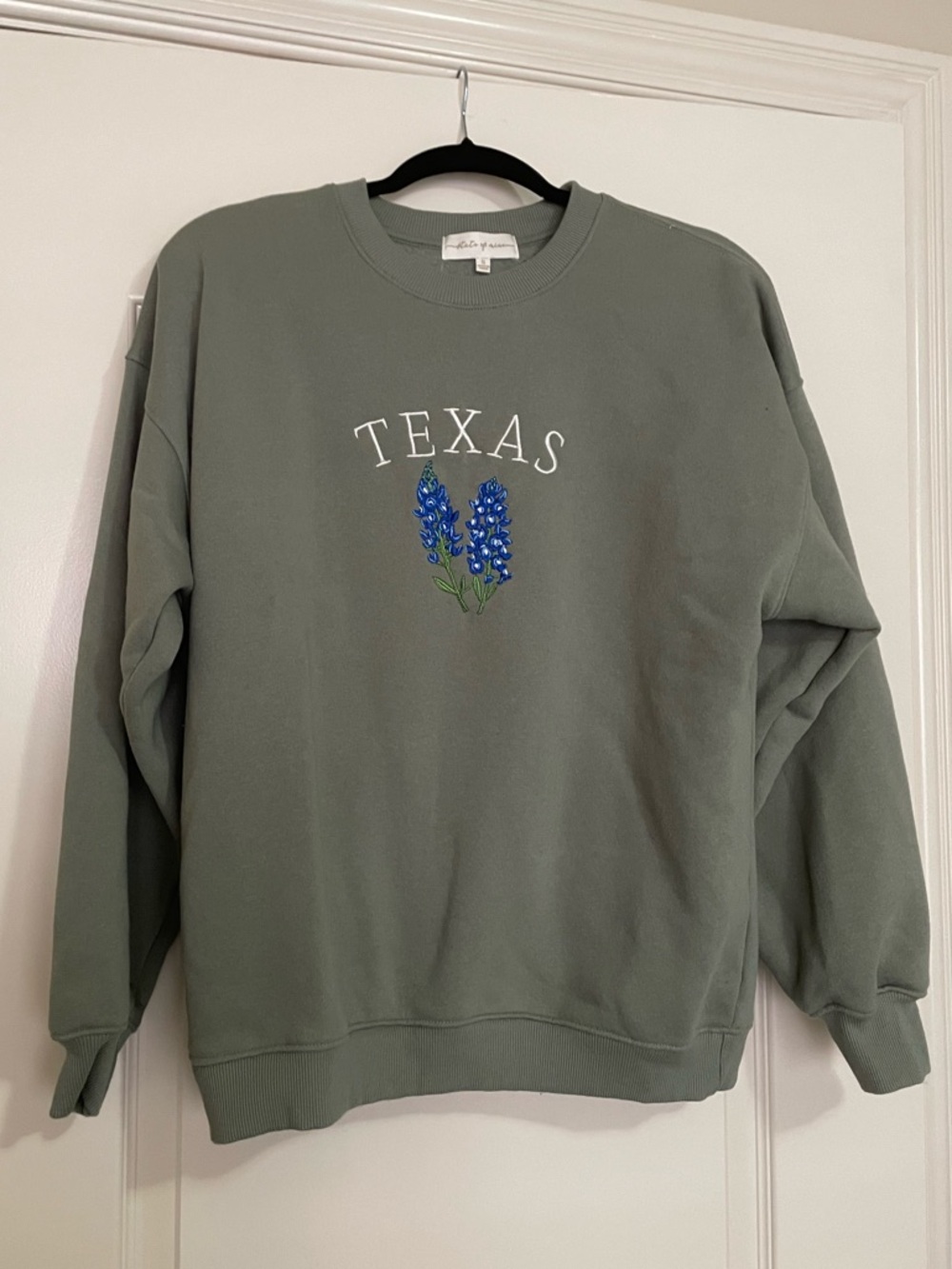 State of Mine Texas Embroidered Pullover Sweatshirt S